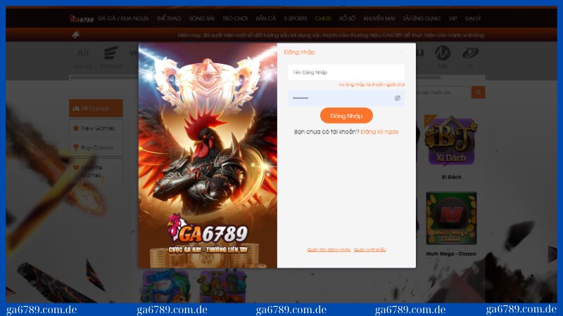 Nhập chuẩn xác thông tin lên biểu mẫu bao gồm tên và mật khẩu